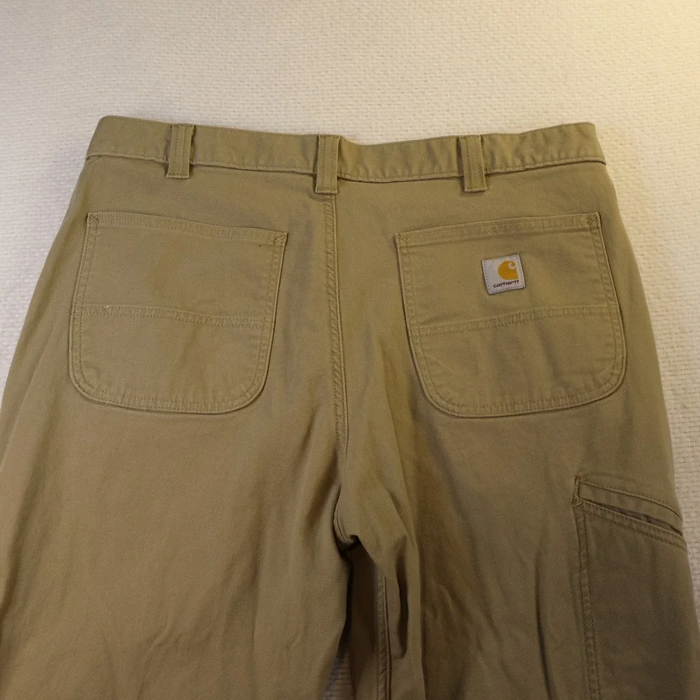 Carhartt Mens 36x32 Rugged Flex Relaxed Fit Canvas Work Pant Tan BN2291-M